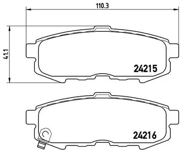 Brembo P 49 042 <span>тормозные колодки задние</span>