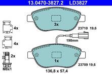 Передние тормозные колодки ATE Ceramic 13.0470-3827.2 для Opel Combo D / Tour