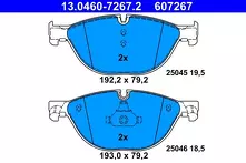 Передние тормозные колодки ATE  13.0460-7267.2