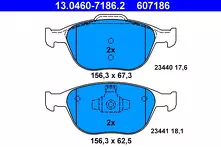 Передние тормозные колодки ATE  13.0460-7186.2