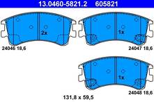 Передние тормозные колодки ATE 13.0460-5821.2 для Mazda 6 GY / универсал / рестайлинг