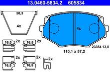 Передние тормозные колодки ATE 13.0460-5834.2 для Mazda MX-5 2 пок.