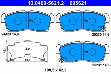 Передние тормозные колодки ATE 13.0460-5621.2 для Citroen C-ZERO 1 пок.