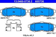 Задние тормозные колодки ATE 13.0460-5736.2 для Mazda MPV 2 пок.
