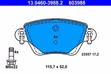 Задние тормозные колодки ATE  13.0460-3988.2