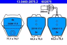 Передние тормозные колодки ATE 13.0460-2875.2 для Audi A6 C5 / седан / рестайлинг
