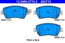 Передние тормозные колодки ATE 13.0460-2774.2 для Nissan Micra 5 пок. / K14
