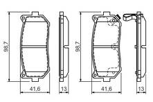 Задние тормозные колодки Bosch  0 986 424 693