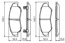 Передние тормозные колодки Bosch  0 986 424 696