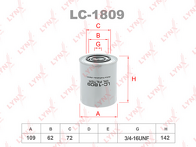 Масляный фильтр Lynx LC-1809 LC-1809