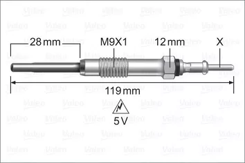 Valeo Glow <span>свеча накаливания 345248</span>