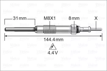 Valeo Glow <span>свеча накаливания 345227</span>