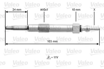Valeo Glow <span>свеча накаливания 345114</span>