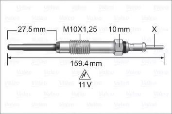 Valeo Glow <span>свеча накаливания 345231</span>