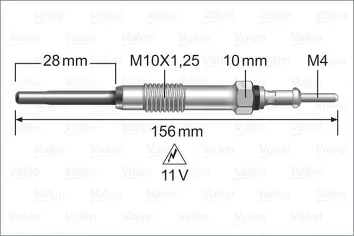 Valeo Glow <span>свеча накаливания 345236</span>