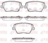 Задние тормозные колодки Remsa  1784.02