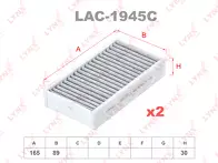 Фильтр рециркуляции воздуха Lynx  LAC-1945C
