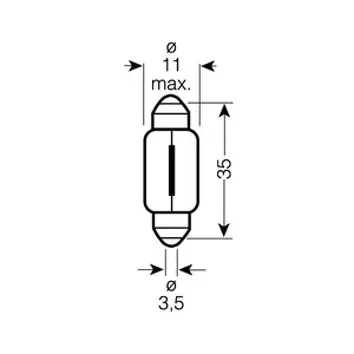 C5W T10,5x36 Osram Ultra Life <span>лампы автомобильные галоген </span>