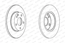 Тормозной диск Ferodo Premier High Carbon DDF1219C для Mercedes-Benz A-Class W169 / рестайлинг