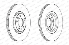 Тормозной диск Ferodo Premier High Carbon DDF1652C для Citroen C6 1 пок.