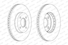Тормозной диск Ferodo Premier Coat+ disc DDF206C для Daewoo Nexia N100, N150