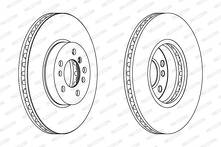Тормозной диск Ferodo Premier Coat+ disc DDF1256C-1 для BMW X5 E53