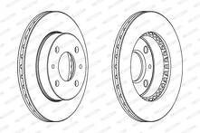 Тормозной диск Ferodo DDF866 для Nissan Almera N15 / седан