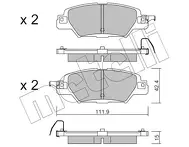 Задние тормозные колодки Metelli 22-1158-0 для Mazda CX-5 KE