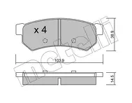Задние тормозные колодки Metelli  22-0846-0