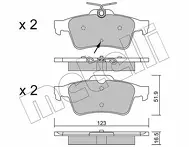 Задние тормозные колодки Metelli  22-0337-2