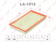 Воздушный фильтр Lynx  LA-1512