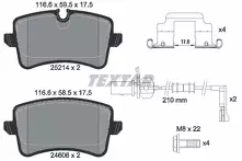 Задние тормозные колодки Textar Q+  2521402