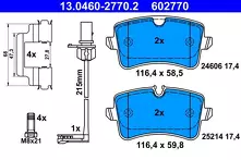 Задние тормозные колодки ATE  13.0460-2770.2