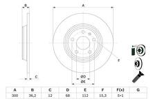 Тормозной диск Bosch 0 986 479 382 для Audi A6 C8 / седан