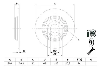 Bosch 0 986 479 382 <span>тормозной диск полный</span>