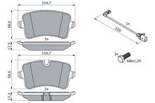 Задние тормозные колодки Bosch  0 986 494 488