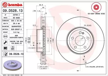 Brembo Prime Line 09.D528.13 <span>тормозной диск </span>