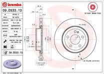 Тормозной диск Brembo Prime Line  09.D533.13
