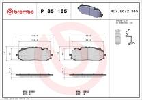 Передние тормозные колодки Brembo P 85 165 для Audi A6 C8 / седан