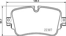 Задние тормозные колодки Brembo P 85 161 для Audi A6 C8 / седан