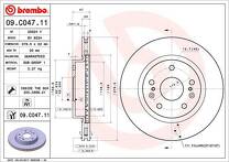 Тормозной диск Brembo Prime Line  09.C047.11
