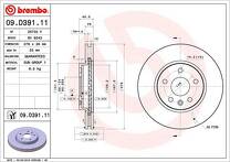 Тормозной диск Brembo Prime Line 09.D391.11 для Opel Astra K / хэтчбек / рестайлинг