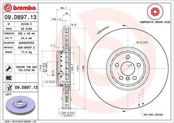 Brembo Prime Line 09.D897.13 <span>тормозной диск вентилируемый</span>