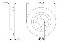 Тормозной диск Bosch  0 986 479 346