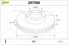 Тормозной диск Valeo  297560