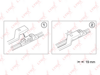Комплект дворников Lynx Flat 600/480 мм XF6048P