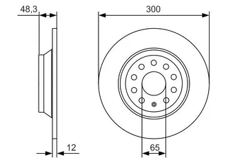 Bosch 0 986 479 A84 <span>тормозной диск полный</span>
