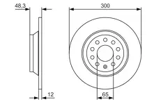 Тормозной диск Bosch  0 986 479 V01
