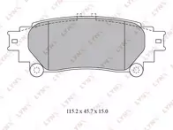 Задние тормозные колодки Lynx BD-7597 для Lexus GS 4 пок.
