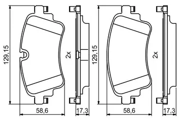 Bosch 0 986 494 833 <span>тормозные колодки задние</span>